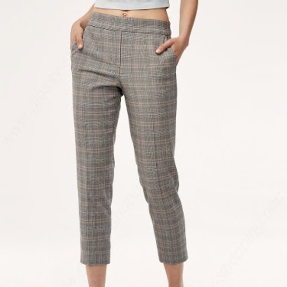 Aritzia Pants - Babaton Conan Pant Cropped Plaid Dress pant
